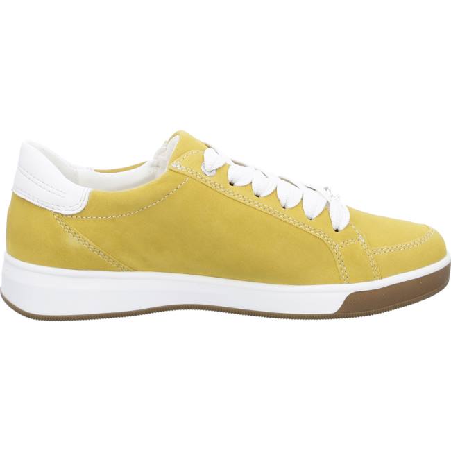 Yellow Ara Shoes Lace-ups Rom Sole Women's Sneakers | ARA362PSB