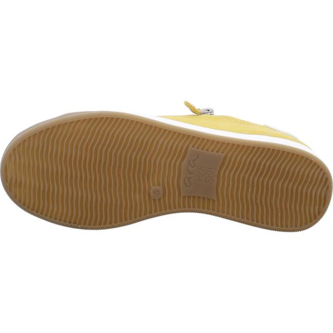 Yellow Ara Shoes Lace-ups Rom Sole Women's Sneakers | ARA362PSB