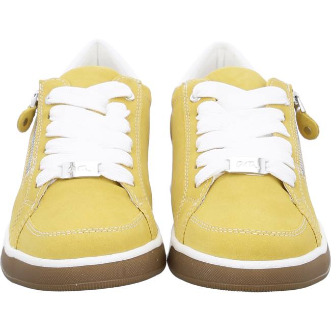 Yellow Ara Shoes Lace-ups Rom Sole Women's Sneakers | ARA362PSB