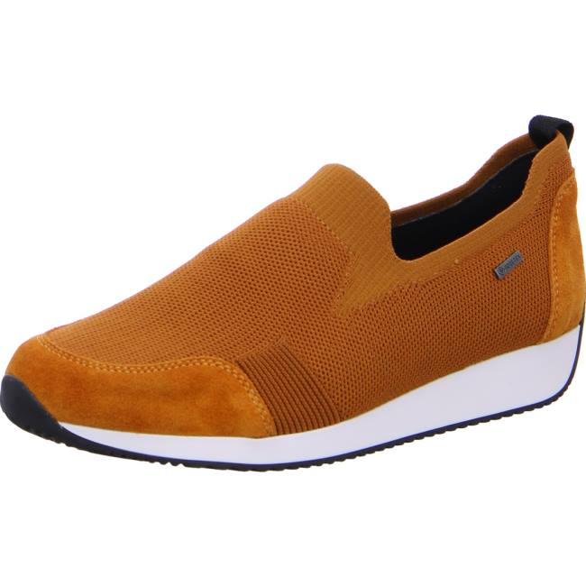 Yellow Ara Shoes Slip-ons Lissabon Curry Women\'s Loafers | ARA943KDJ